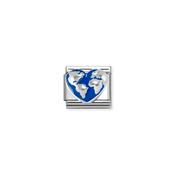 COMPOSABLE Classic SYMBOLS stainless steel, enamel and 925 sterling silver Heart Globe