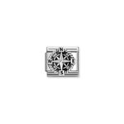 COMPOSABLE Classic OXIDISED SYMBOLS in steel and 925 sterling silver Compass