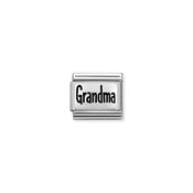 Composable Classic PLATES OXIDIZED steel and 925 sterling silver GRANDMA