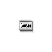 Composable Classic OXYDISED PLATES 2 in steel and 925 sterling silver Cousin