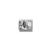 Composable Classic RELIEF stainless steel and 925 Sterling Silver Boots