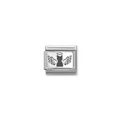 Composable Classic PLATES (IC) steel and 925 sterling silver Angel Cat