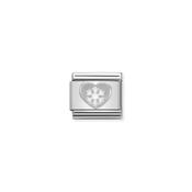 COMPOSABLE Classic SYMBOLS stainless steel, enamel and 925 sterling silver Heart with Snowflake