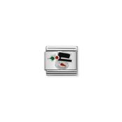 COMPOSABLE Classic SYMBOLS stainless steel, enamel and 925 sterling silver Snowman Face