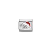 COMPOSABLE Classic SYMBOLS stainless steel, enamel and 925 sterling silver Bear with Hat