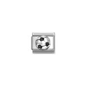 Composable Classic SYMBOLS in stainless steel , enamel and 925 sterling silver Soccer Ball