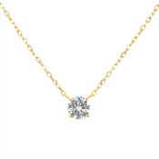 Golden Floating Round Cz Necklace image