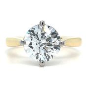 Rosa - 18ct Yellow Gold 2.20ct Laboratory Grown Round Solitaire Diamond Engagement Ring image