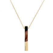 Tadgh Óg 9ct Yellow Gold Vertical Bar Pendant With 0.16ct Laboratory Grown Diamonds image
