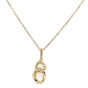 9ct Yellow Gold 'Figure of 8' Irregular Pendant