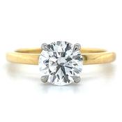 Hailey - 18ct Yellow Gold 1.40ct Laboratory Grown Round Brilliant Solitaire with Hidden Halo