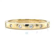 9ct Yellow Gold Scattered Star Set Cz Ring image