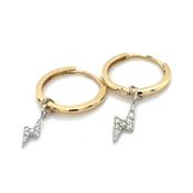 GetWelded Hoops With Charm - 14ct Gold image