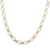 Vintage 9ct Yellow Gold Marquise Link Chain Necklace image