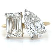 Estelle - 14ct Yellow Gold 3.37ct Laboratory Grown Toi Et Moi Diamond Engagement Ring image