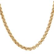 Vintage 9ct Yellow Gold Solid Belcher Link Necklace