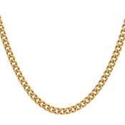 Vintage 9ct Yellow Gold Solid Curb Chain