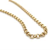 Vintage 9ct Yellow Gold Classic Belcher Link Necklace