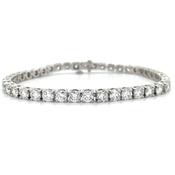14ct White Gold 9.87-9.96ct Laboratory Grown Diamond Tennis Bracelet