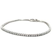 14ct White Gold Laboratory Grown 1.98ct Diamond Tennis Bracelet