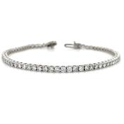 14ct White Gold 3.99ct Laboratory Grown Diamond Tennis Bracelet