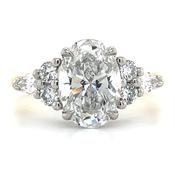 Eden - 18ct Yellow Gold 2.55ct Laboratory Grown Oval Diamond Engagement Ring With Side Stones