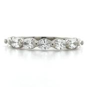 Platinum 1ct Laboratory Grown Diamond Horizontal Oval Ring image