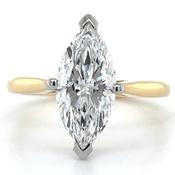 Margot - 18ct Yellow Gold 2.02ct Laboratory Grown Marquise Solitaire Diamond Engagement Ring