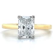 Gabriella - 18ct Yellow Gold 1.22ct Laboratory Grown Solitaire Radiant Diamond Engagement Ring