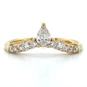 18ct Yellow Gold Princess Crown Earth Grown Diamond Band image