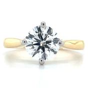Rosa - 18ct Yellow Gold 1.52ct Laboratory Grown Round Solitaire Diamond Engagement Ring image