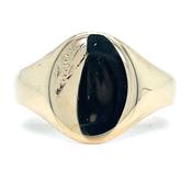 Vintage 9ct Yellow Gold Classic Oval Signet Ring image