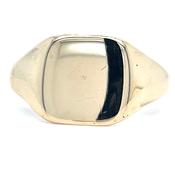 Vintage 9ct Yellow Gold Square Signet Ring image
