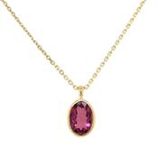 Tadgh Óg 18ct Yellow Gold Bezel Set 2.35ct Earth Grown Tourmaline Pendant Necklace image