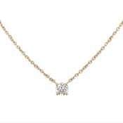 14ct Yellow Gold Laboratory Grown 0.25ct-0.27ct Floating Diamond Pendant