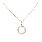 9ct Yellow Gold Open Cz Circle Pendant image