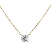 14ct Yellow Gold Laboratory Grown 1.03ct Floating Diamond Pendant