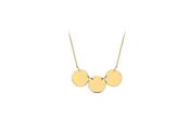 9ct Yellow Gold Triple Disc Necklace image