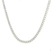 45cm Rhodium Plated Sterling Silver Tennis Necklace image