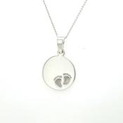 Sterling Silver Baby Feet Pendant