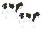 Black  and white cow cufflinks 90-1323 image
