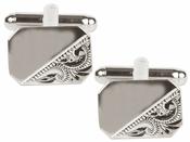 Rectangle Engraved Cufflinks 90-3010 image