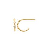 9ct Yellow Gold Cz Hoop PT46365 image
