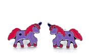 Purple Unicorn Sterling Silver Earrings image