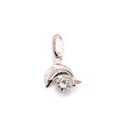 Sterling Silver Dolphin Charm with Cz image