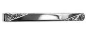 Engraved Ends Sterling Silver Tie Slide