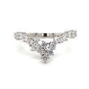 Sterling Silver Scattered CZ Crown Ring image