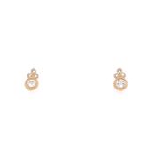 9ct Yellow Gold 4 Stone Detailed Miniature Stud image