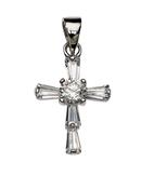 Sterling Silver Stone Set Cross