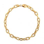 9ct Yellow Gold Hollow Oval Link Bracelet image